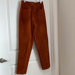 VINTAGE: eres levy, high waisted, suede leather